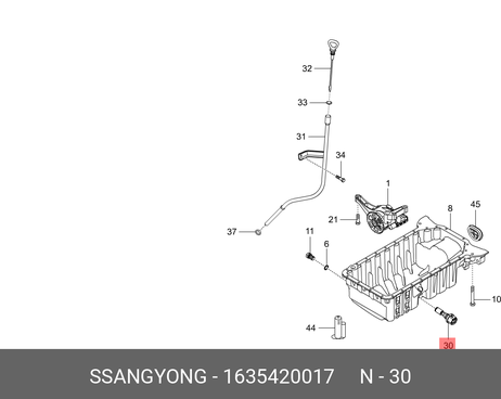 фото Ssangyong 1635420017 Датчик уровня масла Ssangyong 1635420017 Датчик уровня масла