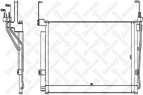 фото Stellox 10-45033-SX Радиатор конд. Hyundai Santa Fe 2.0 01> Stellox 10-45033-SX Радиатор конд. Hyundai Santa Fe 2.0 01>