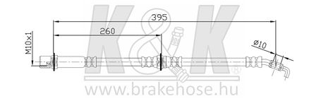 фото K&K FT0026 Шланг тормозной K&K FT0026 Шланг тормозной