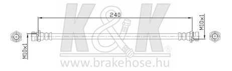 фото K&K FT1006 Шланг тормозной K&K FT1006 Шланг тормозной