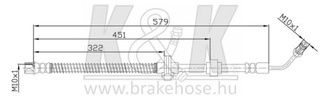 фото K&K FT1109 Шланг тормозной K&K FT1109 Шланг тормозной