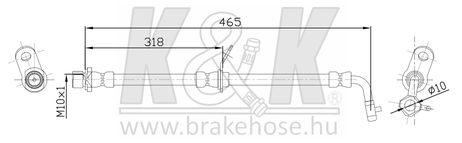 фото K&K FT1414 Шланг тормозной K&K FT1414 Шланг тормозной
