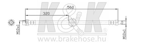 фото K&K FT1438 Шланг тормозной K&K FT1438 Шланг тормозной