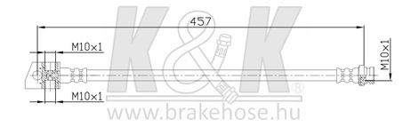 фото K&K FT4749 Шланг тормозной K&K FT4749 Шланг тормозной