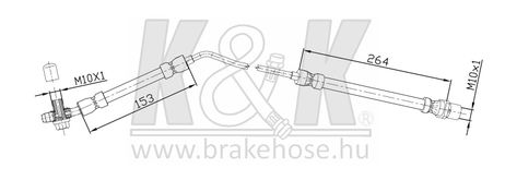 фото K&K FT6217 Шланг тормозной K&K FT6217 Шланг тормозной