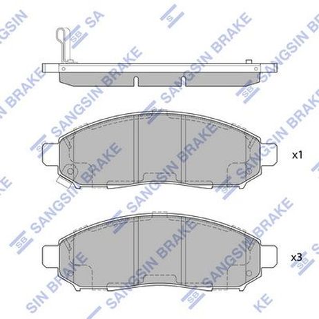 Sangsin SP1460 Колодки тормозные передние