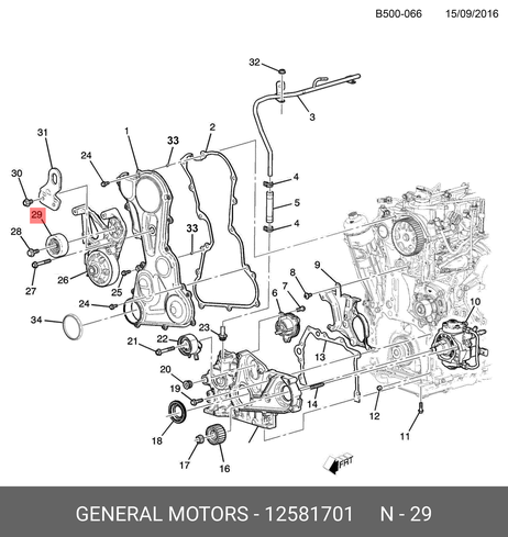 фото GM 12581701 Ролик натяжит. приводного ремня GM 12581701 Ролик натяжит. приводного ремня