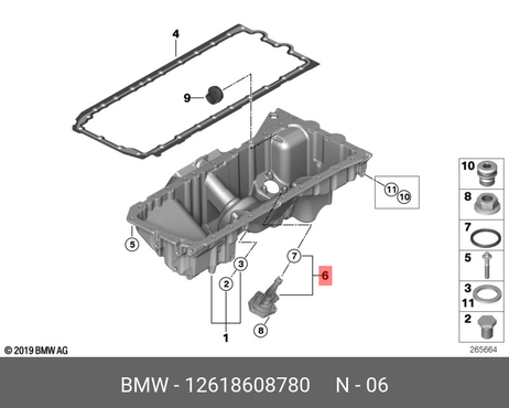 фото BMW 12618608780 Датчик уровня масла BMW 12618608780 Датчик уровня масла