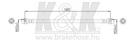 фото K&K FT0142 Шланг тормозной задн K&K FT0142 Шланг тормозной задн