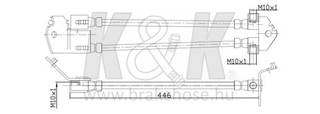 фото K&K FT2544 Шланг тормозной задн K&K FT2544 Шланг тормозной задн