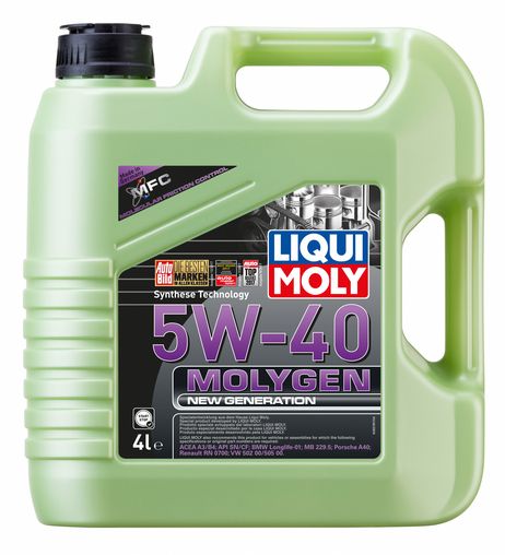 фото Liqui Moly 9054 5w-40 Molygen New Generation, 4л (НС-синт.мотор.масло) Liqui Moly 9054 5w-40 Molygen New Generation, 4л (НС-синт.мотор.масло)