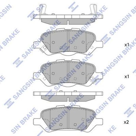 Sangsin SP1459 Колодки тормозные дисковые