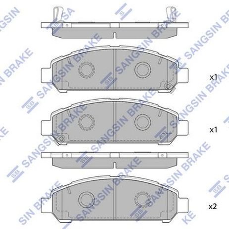 Sangsin SP1454 Колодки тормозные передние