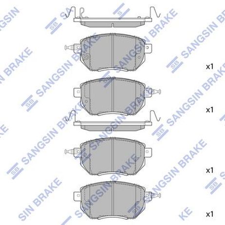 Sangsin SP2107 Колодки тормозные перед infiniti fx45/35 S50 -2006/ nissan murano Z50