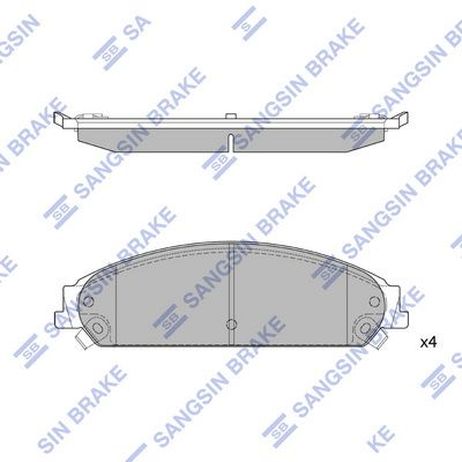 Sangsin SP1509 Колодки тормозные передние