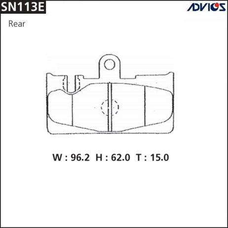 фото ADVICS SN113E Дисковые тормозные колодки ADVICS SN113E Дисковые тормозные колодки