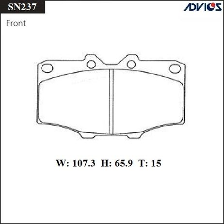 фото ADVICS SN237 Дисковые тормозные колодки ADVICS SN237 Дисковые тормозные колодки