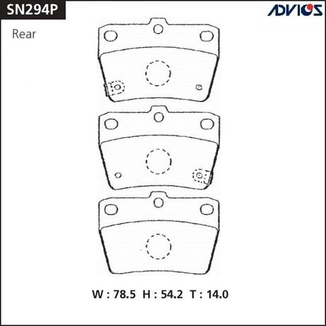 фото ADVICS SN294P Дисковые тормозные колодки ADVICS SN294P Дисковые тормозные колодки