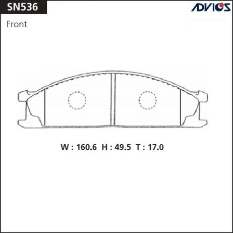 фото ADVICS SN536 Дисковые тормозные колодки ADVICS SN536 Дисковые тормозные колодки