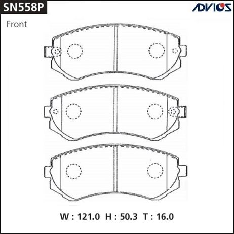 фото ADVICS SN558P Дисковые тормозные колодки ADVICS SN558P Дисковые тормозные колодки