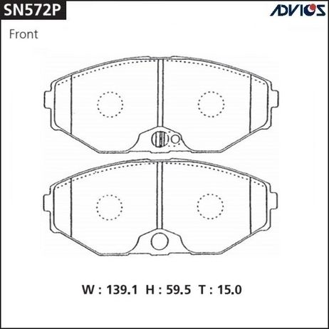 фото ADVICS SN572P Дисковые тормозные колодки ADVICS SN572P Дисковые тормозные колодки