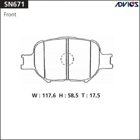 фото ADVICS SN671 Дисковые тормозные колодки ADVICS SN671 Дисковые тормозные колодки