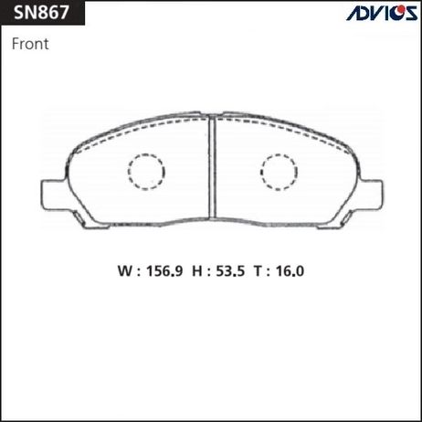 фото ADVICS SN867 Дисковые тормозные колодки ADVICS SN867 Дисковые тормозные колодки