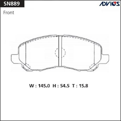 фото ADVICS SN889 Дисковые тормозные колодки ADVICS SN889 Дисковые тормозные колодки