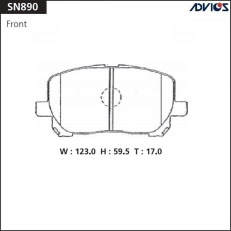 фото ADVICS SN890 Дисковые тормозные колодки ADVICS SN890 Дисковые тормозные колодки