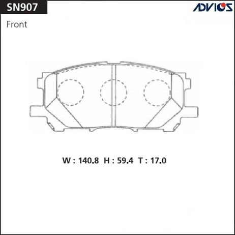 фото ADVICS SN907 Дисковые тормозные колодки ADVICS SN907 Дисковые тормозные колодки