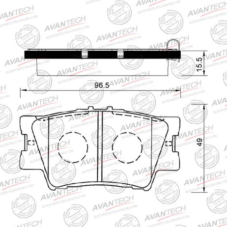 фото AVANTECH AV135 Колодки тормозные дисковые (противоскрипная пластина в компл.) AVANTECH AV135 Колодки тормозные дисковые (противоскрипная пластина в компл.)