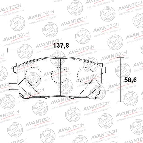 фото AVANTECH AV957 Колодки тормозные дисковые (противоскрипная пластина в компл.) AVANTECH AV957 Колодки тормозные дисковые (противоскрипная пластина в компл.)