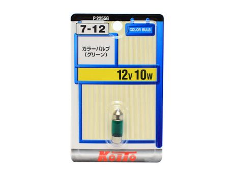 фото KOITO P2255G Лампа накаливания 12V 10W t10x31 зелёный KOITO P2255G Лампа накаливания 12V 10W t10x31 зелёный