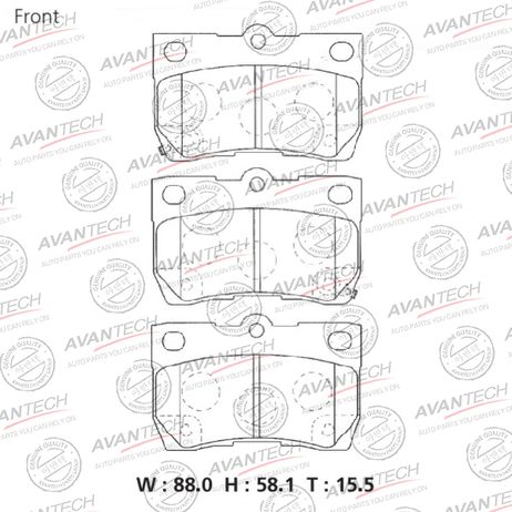 фото AVANTECH AV276 Колодки тормозные дисковые AVANTECH AV276 Колодки тормозные дисковые