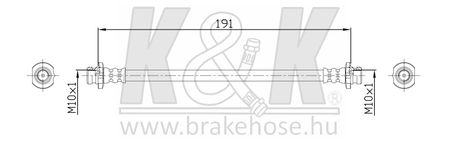 K&K FT0861 Шланг тормозной
