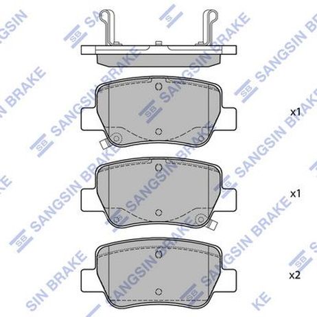 Sangsin SP1578 Колодки тормозные дисковые