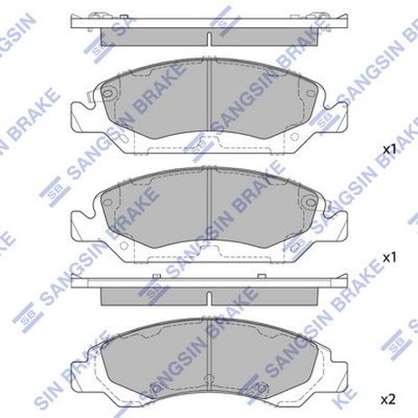 Sangsin SP1561 Колодки тормозные передние
