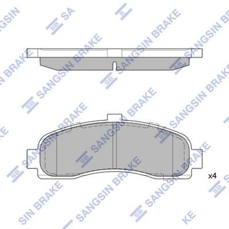 Sangsin SP1586 Колодки тормозные передние