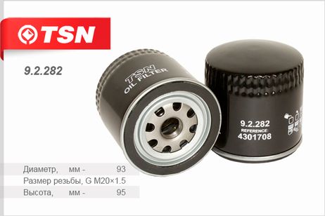 фото TSN 9.2.282 Фильтр масляный TSN 9.2.282 Фильтр масляный