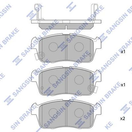 Sangsin SP1549 Колодки тормозные передние