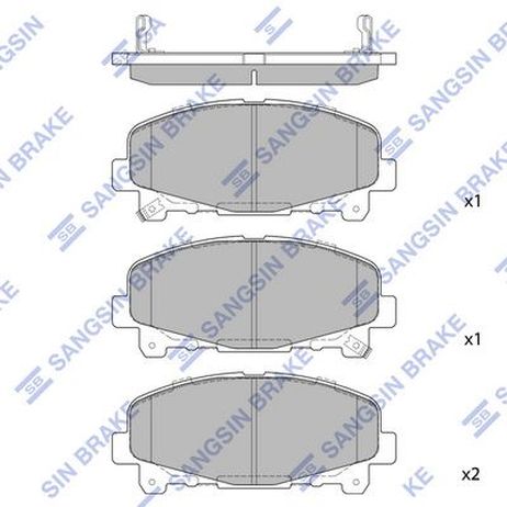 Sangsin SP1606 Колодки тормозные передние