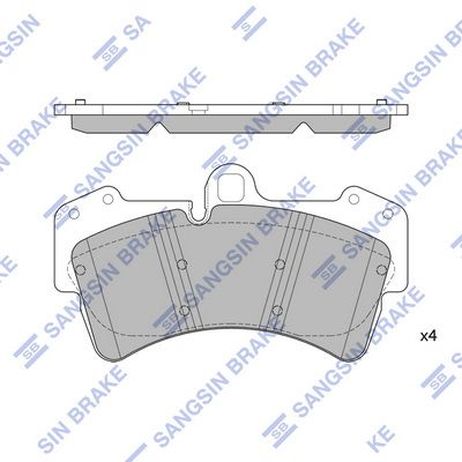 Sangsin SP 2197 Колодки тормозные передние