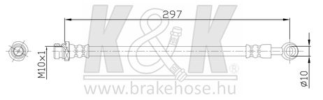фото K&K FT0718 Шланг тормозной K&K FT0718 Шланг тормозной