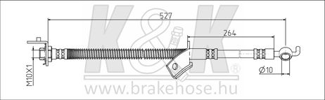 фото K&K FT0736 Шланг тормозной K&K FT0736 Шланг тормозной