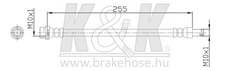 фото K&K FT0802 Шланг тормозной K&K FT0802 Шланг тормозной