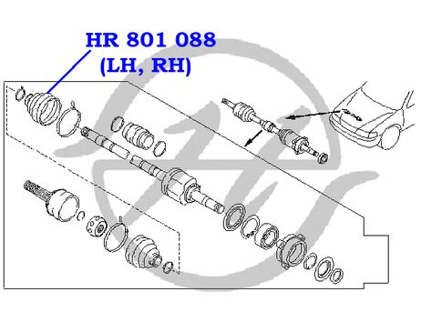 фото Hanse hr801088 Пыльник ШРУСа Hanse hr801088 Пыльник ШРУСа
