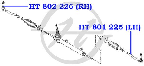 фото Hanse ht801225 Наконечник рулевой тяги | лев | Hanse ht801225 Наконечник рулевой тяги | лев |