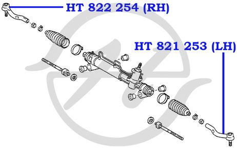 фото Hanse ht821253 Наконечник рулевой тяги | лев | Hanse ht821253 Наконечник рулевой тяги | лев |