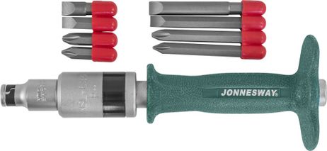 фото JONNESWAY AG010139 Ударная отвертка SL 8,10 (36,80 мм) ph#2,3 (36,80 мм), 9 предметов JONNESWAY AG010139 Ударная отвертка SL 8,10 (36,80 мм) ph#2,3 (36,80 мм), 9 предметов