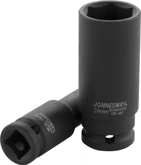 фото JONNESWAY S03AD4122 Торцевая головка ударная глубокая 12 DR, 22 мм JONNESWAY S03AD4122 Торцевая головка ударная глубокая 12 DR, 22 мм